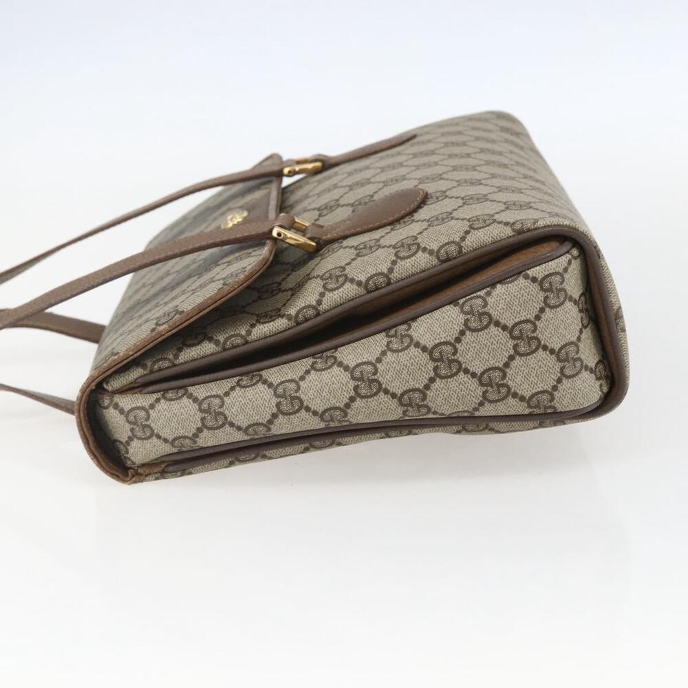 GUCCI GG Supreme Hand Bag PVC Beige Gold 116 02 080 Auth 158457 - Picture 3 of 16